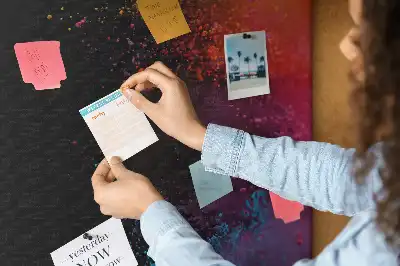 Colored powder cork wall memo board