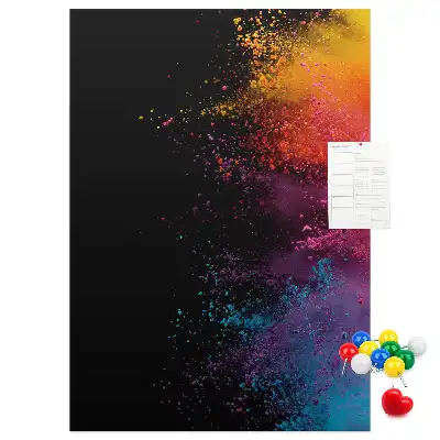 Colored powder cork wall memo board