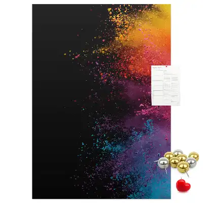 Colored powder cork wall memo board