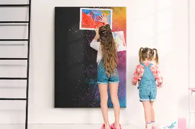 Colored powder cork wall memo board