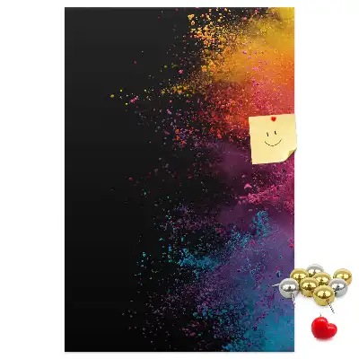 Colored powder cork wall memo board