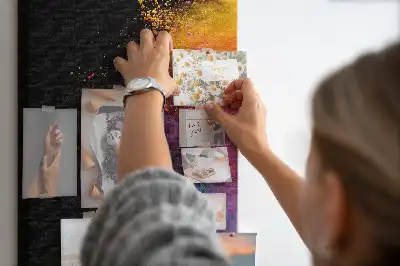 Colored powder cork wall memo board