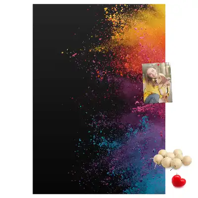 Colored powder cork wall memo board