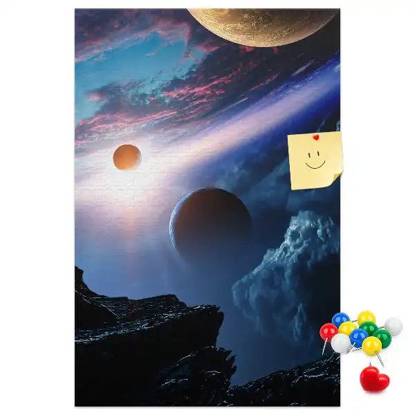 Cork Note Board Universe galaxy