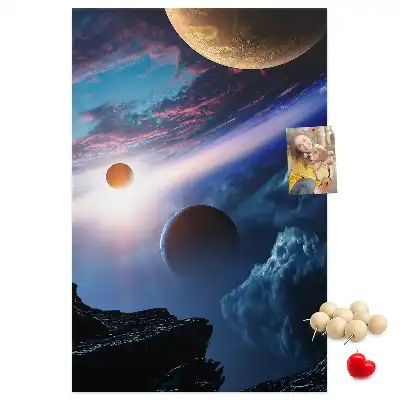 Cork Note Board Universe galaxy