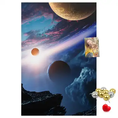 Cork Note Board Universe galaxy