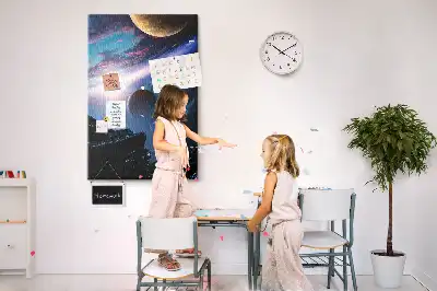 Cork Note Board Universe galaxy