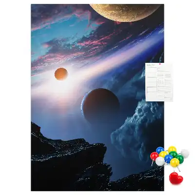 Cork Note Board Universe galaxy