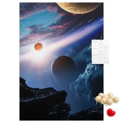 Universe Galaxy Cork Note Board