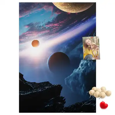 Cork Note Board Universe galaxy