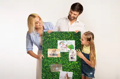 Cork pin board with leaf fence pattern