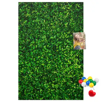 Cork pin board with leaf fence pattern