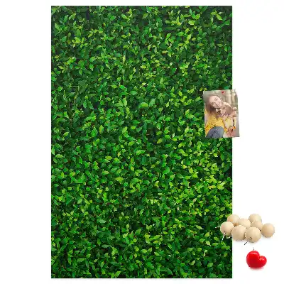 Cork pin board with leaf fence pattern