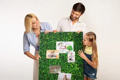 Cork pin board with leaf fence pattern