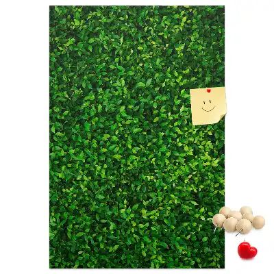 Cork pin board with leaf fence pattern