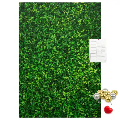 Cork pin board with leaf fence pattern