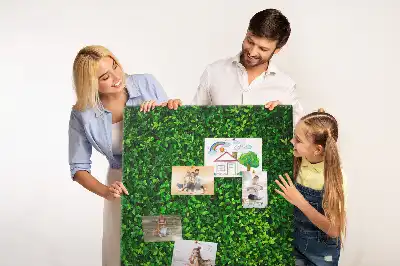 Cork pin board with leaf fence pattern