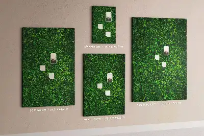 Cork pin board with leaf fence pattern