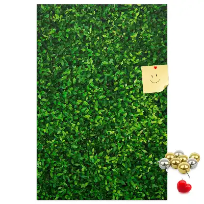 Cork pin board with leaf fence pattern