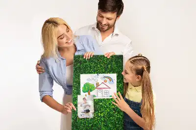 Cork pin board with leaf fence pattern