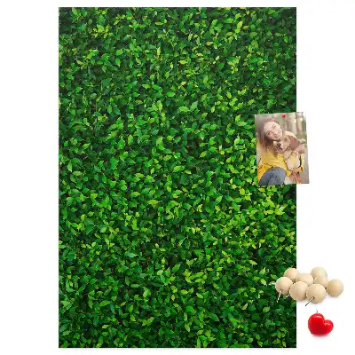 Cork pin board with leaf fence pattern