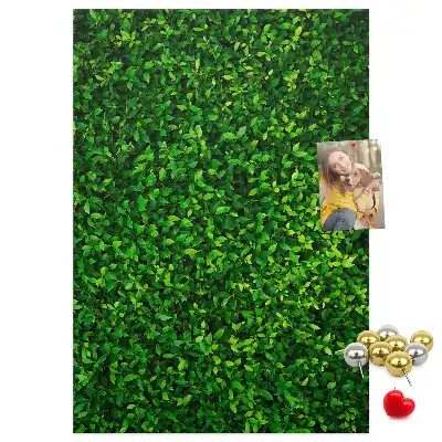 Cork pin board with leaf fence pattern