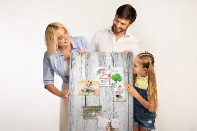 Painted cork pin board