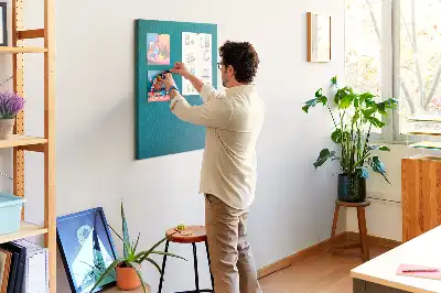 Geometric abstraction cork note board