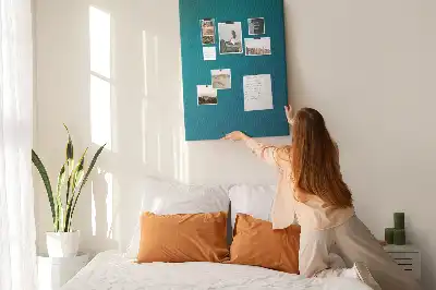 Geometric abstraction cork note board