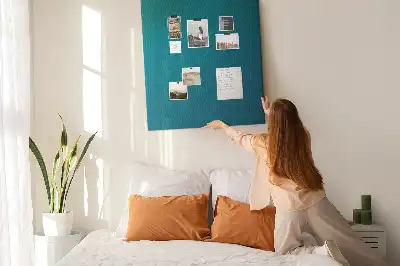 Geometric abstraction cork note board
