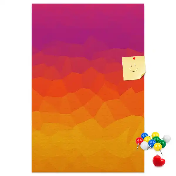 Wall cork memo board Rising Sun Gradient