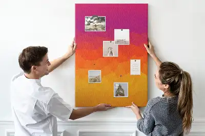 Rising Sun Gradient wall cork memo board
