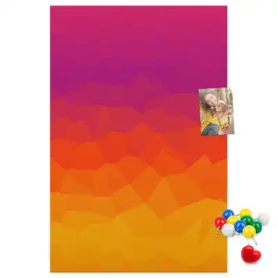 Wall cork memo board Rising Sun Gradient