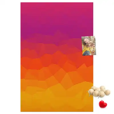 Wall cork memo board Rising Sun Gradient