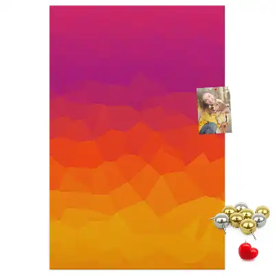 Wall cork memo board Rising Sun Gradient