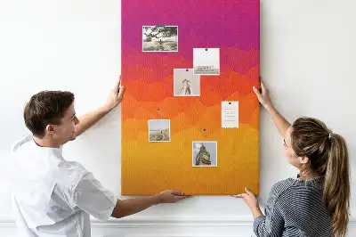 Rising Sun Gradient wall cork memo board