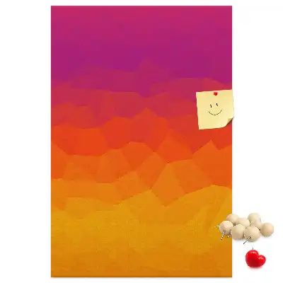 Wall cork memo board Rising Sun Gradient