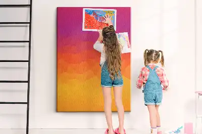 Wall cork memo board Rising Sun Gradient