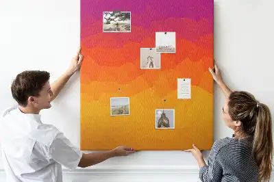 Wall cork memo board Rising Sun Gradient