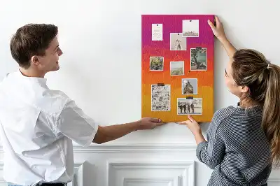 Wall cork memo board Rising Sun Gradient