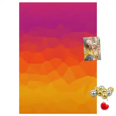 Wall cork memo board Rising Sun Gradient