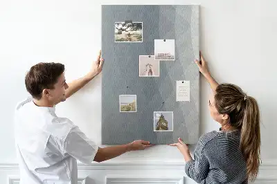 Abstract gray waves cork pin board