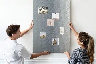 Abstract gray waves cork pin board