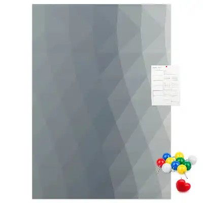 Abstract gray waves cork pin board