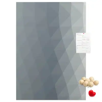 Abstract gray waves cork pin board