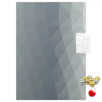 Abstract gray waves cork pin board