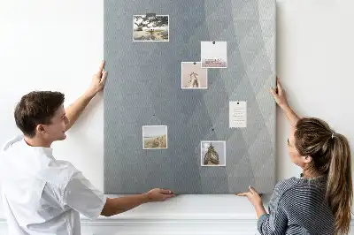 Abstract gray waves cork pin board