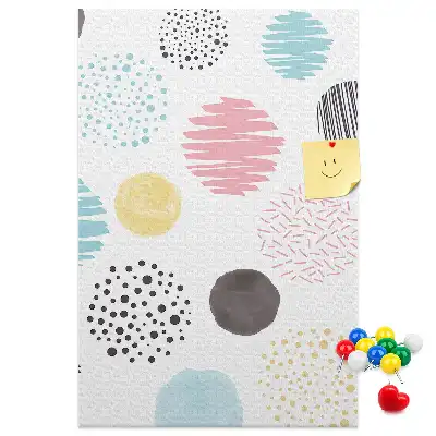 Colorful Circles Cork Note Board