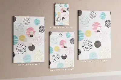 Colorful Circles Cork Note Board