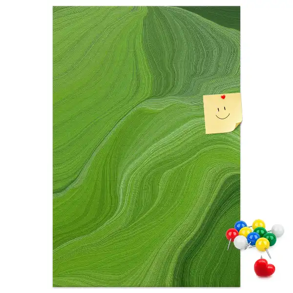 Abstract waves wall cork memo board